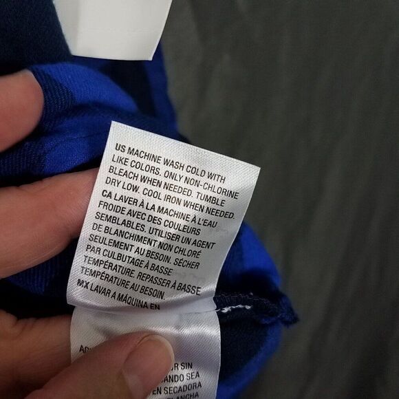 Style & Co Plus Size 2X Buffalo Plaid Blue Black Button Down Shirt New With Tags - Picture 14 of 15